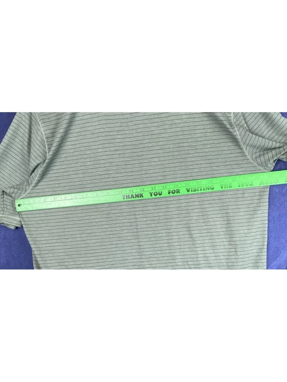 The North Face Men’s XL T Shirt Green/Black Horizontal Stripes Flashdry